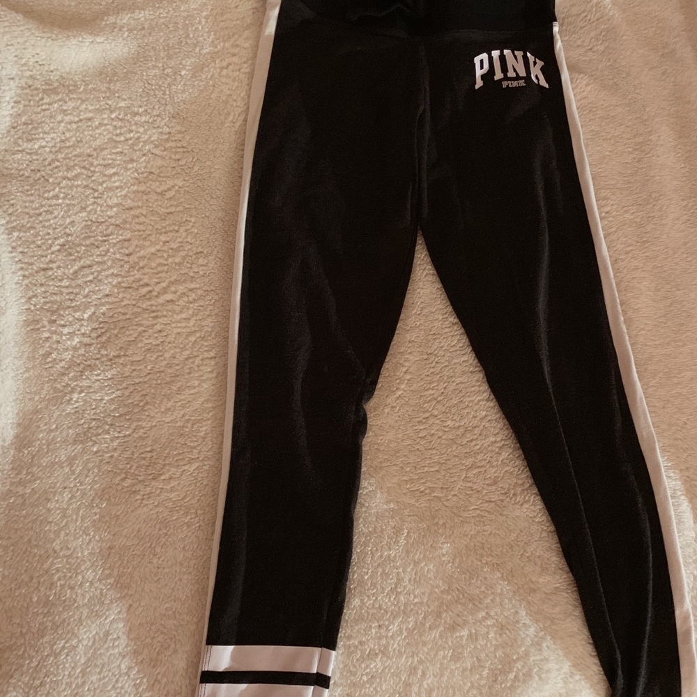 PINK Brand Yoga Leggings with White Stripe